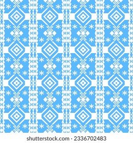 Blue beautiful fabric pattern pixel background textile design for wallpaper, texture, printing, clothing. Vector.