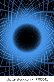 Blue beautiful shapes in space