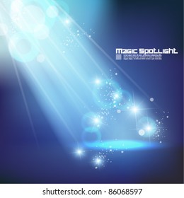 blue beautiful spotlight effect vector background design