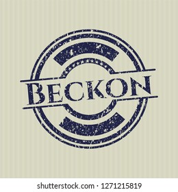 Blue Beckon rubber grunge texture seal