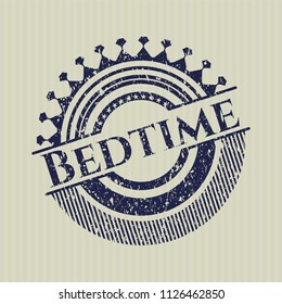 Blue Bedtime distressed rubber grunge stamp