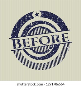 Blue Before distressed rubber seal