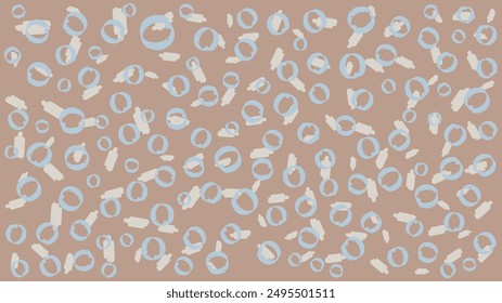 Blue beige and brown vector celebration confetti organic background design