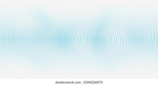 Patrón transparente de líneas onduladas diagonales azules y beige. Fondo de rayas líquidas abstractas de Vector simple
