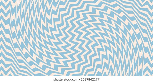 Blue and beige diagonal wavy lines seamless pattern. Simple vector abstract liquid stripes background. Funky groovy texture with diagonal waves, fluid shapes, flow. Stylish repeated decorative design