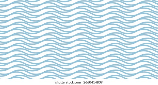 Patrón transparente de líneas onduladas diagonales azules y beige. Fondo de rayas líquidas abstractas de Vector simple. Textura groovy funky con ondas diagonales, Formas fluidas, flujo.