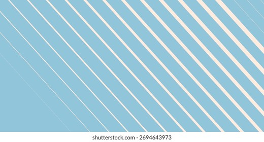 Blue and beige diagonal wavy lines seamless pattern. Simple vector abstract liquid stripes background. Funky groovy texture with diagonal waves, fluid shapes, flow. Stylish repeated decorative design