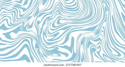 Patrón transparente de líneas onduladas diagonales azules y beige. Fondo de rayas líquidas abstractas de Vector simple. Textura groovy funky con ondas diagonales, Formas fluidas, flujo. Diseño decorativo repetido con estilo