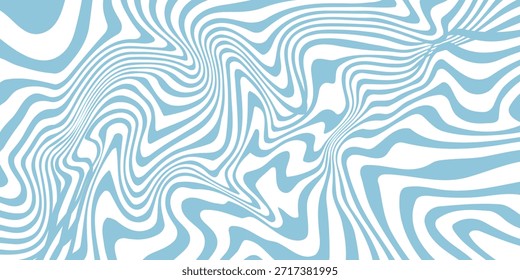 Patrón transparente de líneas onduladas diagonales azules y beige. Fondo de rayas líquidas abstractas de Vector simple. Textura groovy funky con ondas diagonales, Formas fluidas, flujo. Diseño decorativo repetido con estilo
