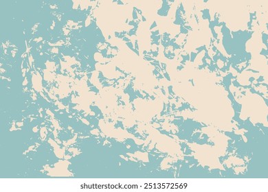 Blauer und beiger farbiger Texturhintergrund. Abstrakt gefärbt grungy flach moderne Textur