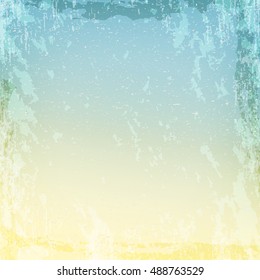 Blue and beige grungy texture with cracks and stains