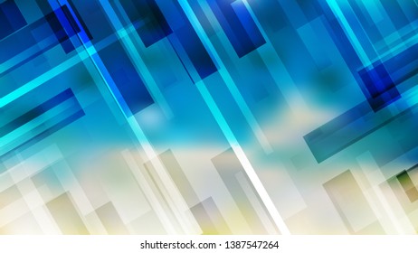 Blue and Beige Lines Stripes and Shapes Background Illustrator