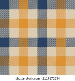 Blue, Beige and Orange modern tartan plaid Scottish seamless pattern.Texture from tartan, plaid, tablecloths, clothes, shirts, dresses, paper, bedding, blankets and other textile products.