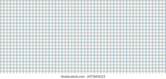 Textura de tela a cuadros azul y beige en el fondo blanco