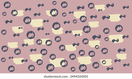 Blue beige and purple violet vector flat organic confetti background