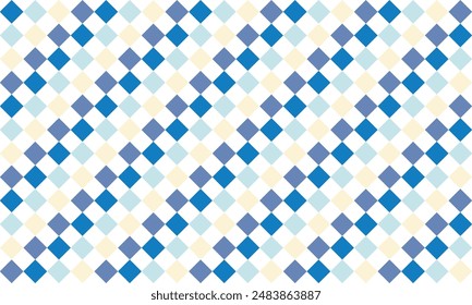 blue an beige tone diamond repeat diagonal strip pattern, replete image design for fabric printing