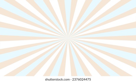 Blue beige and white sunburst background	