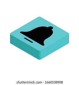 Blue Bell Flat Isometric Icon