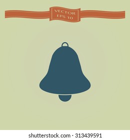 Blue Bell icon, vector illustration