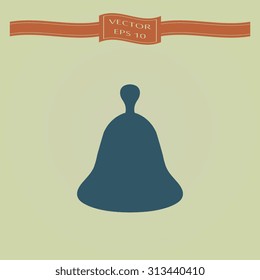 Blue Bell icon, vector illustration