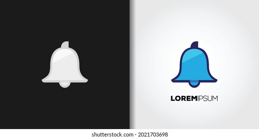 conjunto de vectores de la plantilla de logotipo de campana azul