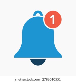 Blue bell with red notification badge red badge notification alert symbol bell notification sign alert bell