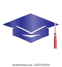 Blue beret with a rope in the center. Cap student . School uniform .School And Education single icon in cartoon style symbol stock illustration.