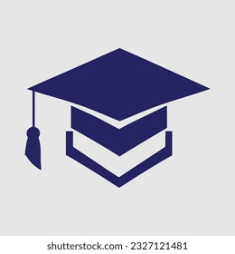 Blue beret with a rope in the center. Cap student . School uniform .School And Education single icon in cartoon style symbol stock illustration.