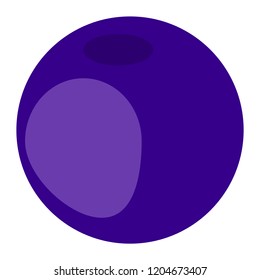 Blue berry icon. Flat illustration of blue berry vector icon for web design