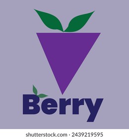 Blue berry vector logo design