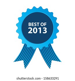 blue best of 2013 badge with ribbon