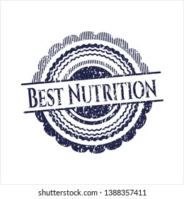 Blue Best Nutrition distressed rubber seal