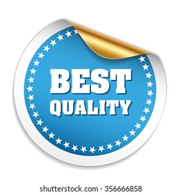 Blue Best Quality Sticker With Gold Peel