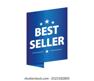 Blue best seller label sign tag for promotion vector. Tag, sign, sale, label, vector, symbol, promotion, price, icon, best, business, offer. Can use for infographic, banner, poster, web design. 