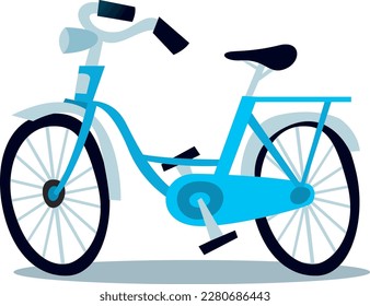 blue bicycle cartoon style ocon