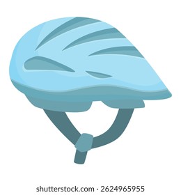 Blue bicycle helmet ensuring safety and protection for cyclists while riding