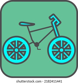 Blue bicycle, illustration, vector on a white background.