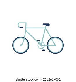 bicicleta azul en un diseño de ilustración de vector de fondo blanco