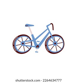 blue bicycle race style icon