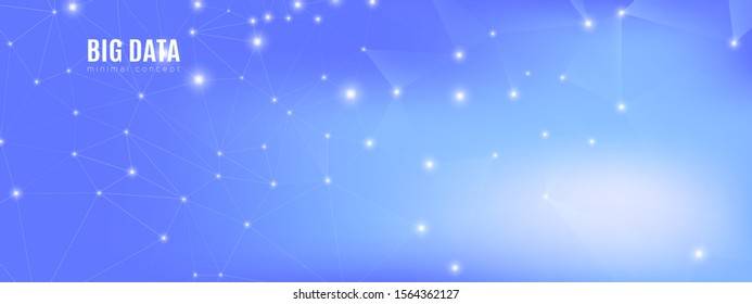 Blue Big Data Center. Technology Texture. Light Triangular Wallpaper. 3d Minimal Abstract. Big Data Social. Magic Technology Digital. Blue Triangles Banner. Futuristic Connection. Big Data Server.