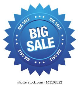 Blue big sale star button
