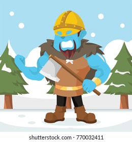 Blue big viking lord