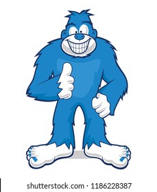 Blue Bigfoot Mascot