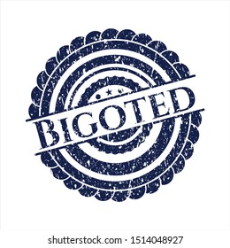 Blue Bigoted rubber grunge texture stamp