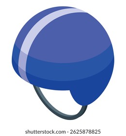 Capacete de bicicleta azul que proporciona segurança aos ciclistas enquanto desfrutam de sua viagem em um dia ensolarado