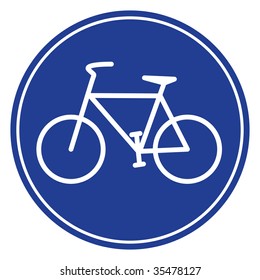 blue bike icon in vecto mode