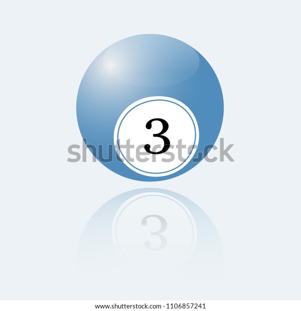 Blue Billiard Ball Decoration Greeting Cards Stock Vector Royalty