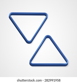 Blue billiard triangle on a white background. EPS 10