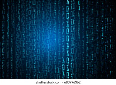 Blue Binary Code Background