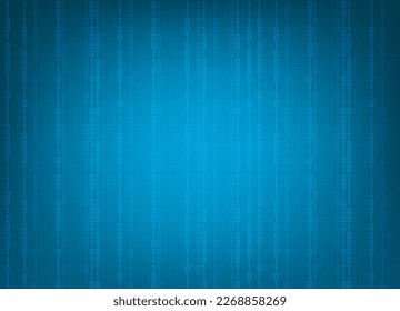 Blue binary code number background